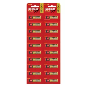 Eveready Gold Alcalina AAA LR03 1.5V Tira 20 Unidades