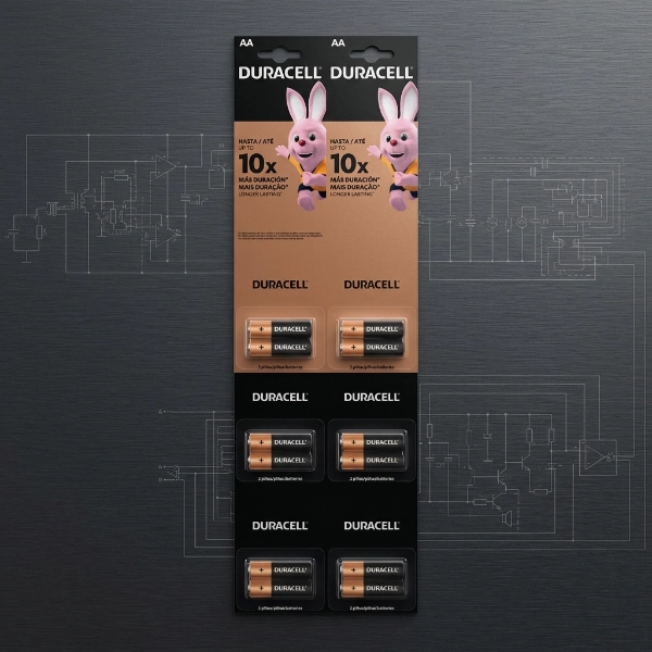 Pilas Alcalinas Duracell AA MN1500 LR6 1.5V Tira 12 Unidades - Imagen 3
