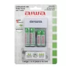 Cargador De Pilas AA, AAA Aiwa + 2 Pilas AA 2 Pilas AAA