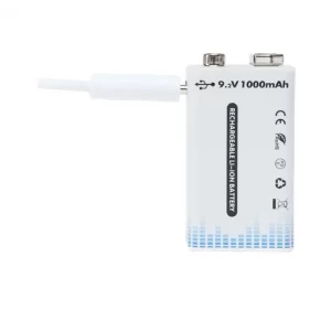 Batería Recargable USB Tipo-C 9v 1.000mAh