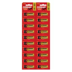 Eveready Gold Alcalina AA 1.5V Tira 20 Unidades