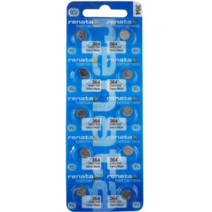 10 Baterías Renata 364 SR621SW Óxido de Plata 1.55V para Reloj