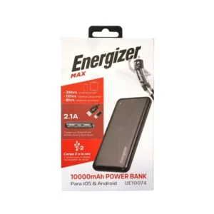 Batería Externa Power Bank Energizer 10.000mAh 2.1A UE10074