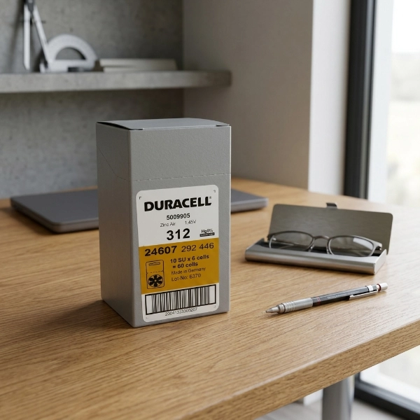 Caja de Pilas Auditiva 312 Duracell 60 Unidades - Imagen 2